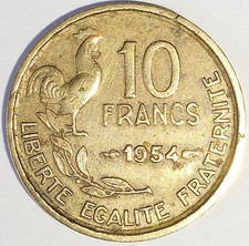 Pièce - Monnaie de France - 10 Francs Guiraud - 1950-1958