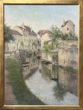 Impressionist Old City Canal