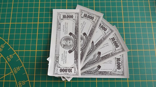 Lot billets 10000 - de, jeu