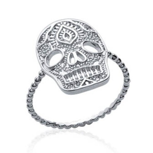 Bague tête mort mexicaine - mort,