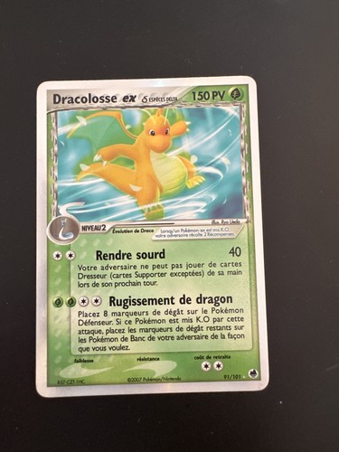 Carte pokémon dracolosse - dracolosse, ex
