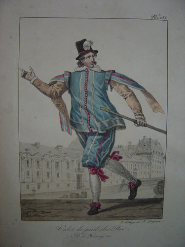 Grande lithographie costume - lithographie,