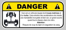 DANGER 4 ROUES MOTRICES TURBO