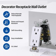 Prise De Courant étanche Avec Couvercle Norme Américaine Pour Camping-car 15 A 1