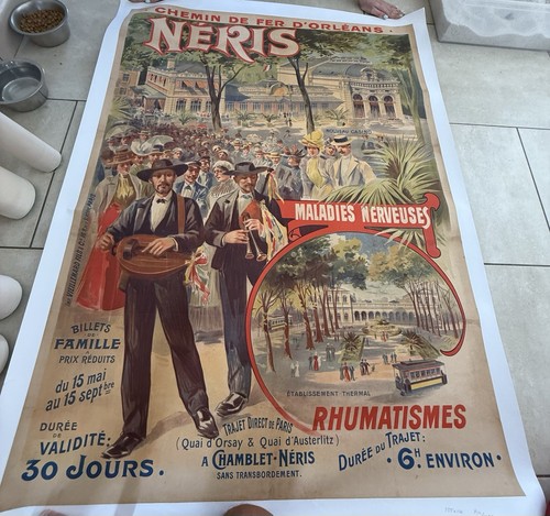 Grande affiche ancienne chemin - grande,