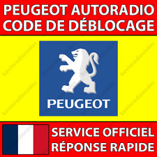 ✅PEUGEOT RADIO CODE DE DÉBLOCAGE 1007 106 205 208 306 406 508 607 807 BIPPER✅
