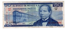 Mexique MEXICO Billet 50 PESOS