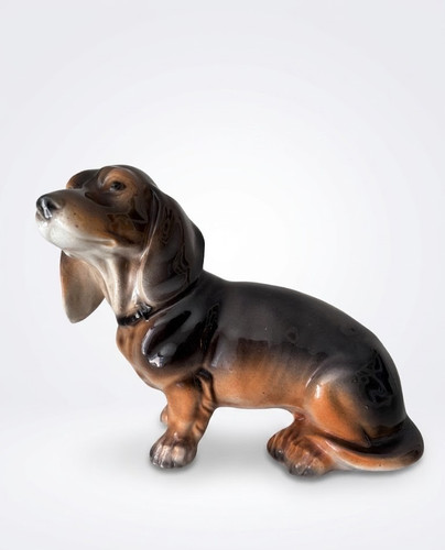 Porcelaine sitzendorf teckel - porcelaine,