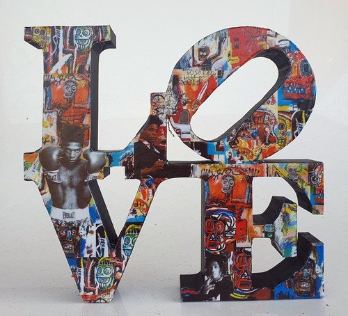 Pyb signe amour jmb sculpture - pyb,