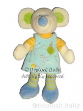 Doudou Souris bleue jaune