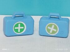 PLAYMOBIL x2 VALISE CLINIQUE MÉDECIN HÔPITAL MALADE MALLETTE SAUVETAGE