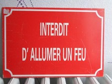 TOLE METAL INTERDIT D ALLUMER
