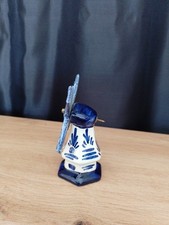 Ancien Petit Moulin Faïence Bleue De Delft