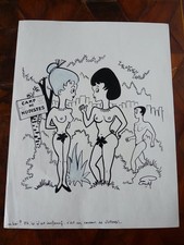 Très rare dessin humoristique