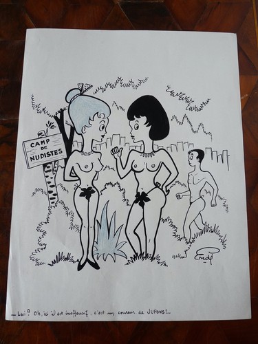 Très rare dessin humoristique