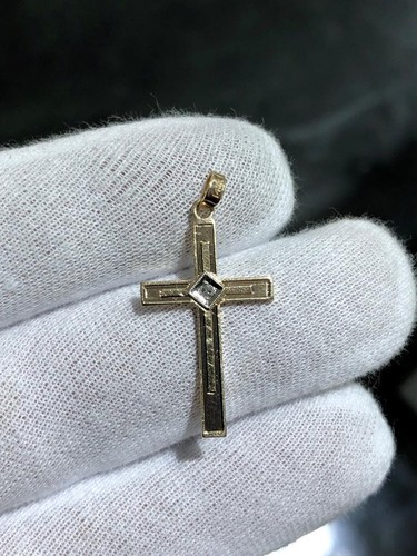 14k jaune diamant main - 14k,