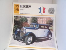 FICHE carte CARD carte voiture