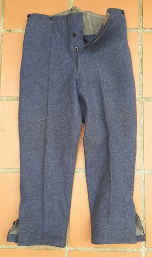 Pantalon bleu drap - , laine