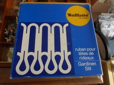 bradé...ancienne ruflette vintage galon fronceur  rideau boite de 45 m rose