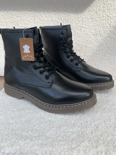 Bottines cuir noir - bottines, à