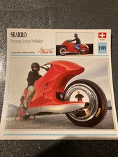 CARTE FICHE MOTO collection ATLAS SBARRO PROTOTYPE A ROUES ORBITALES 