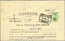 Espagne Courrier De La République Espagnole Certifié Botte