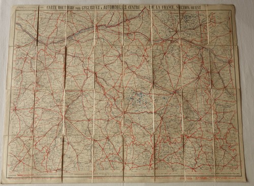 Carte routière ancienne
