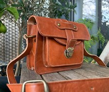 Sac à main à Bandoulière en cuir véritable Fait Main