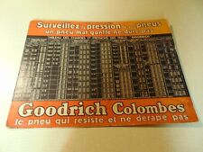 TABLEAU DE GONFLAGE pneu carton  GOODRICH COLOMBES 60 cm x 45cm ( no MICHELIN )