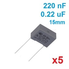 5 Condensateurs MKP X2 0.22uF