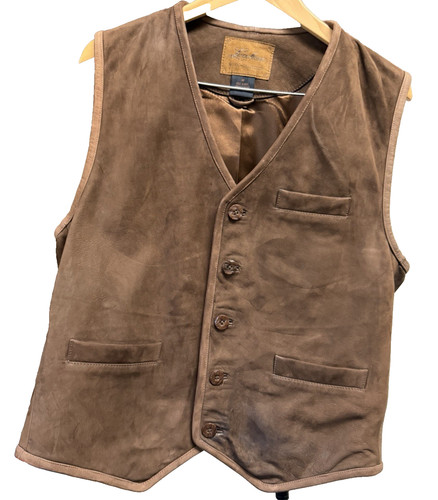 Lucchese suede vest - lucchese, brown