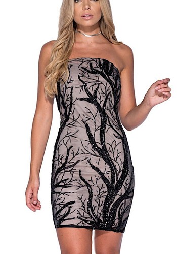 Robe mini bandeau - bandeau, sans