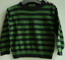 Pull bébé garçon T 9 mois à rayures "Graph"