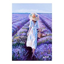 Torchon rectangle coton FANNY LAVANDE 50cm x 70cm - MCTISSUS - 3700913835818