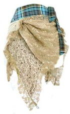 Albannach Punk Véritable Tartan Rouge & Dentelle Funky Jupe Kilt N3 Uttam