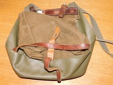 SAC BESACE SACOCHE toile j.schmidli SATTLER erlenbach zch MILITAIRE SUISSE cuir
