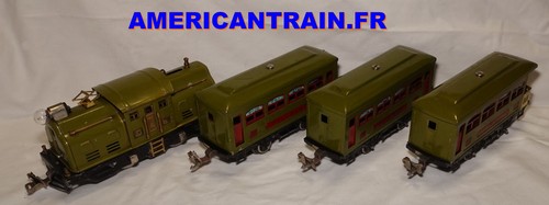 Set tinplate prewar locomotive - set,