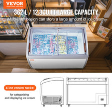 VEVOR 362L Vitrine À Glaces