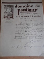 RUCHE APICULTURE ABEILLE  - FACTURE - DOMAINE DE POULIQNY LOIRET DEP 45 ( 75 )