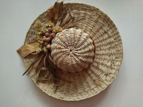 Ancien chapeau osier - ancien,