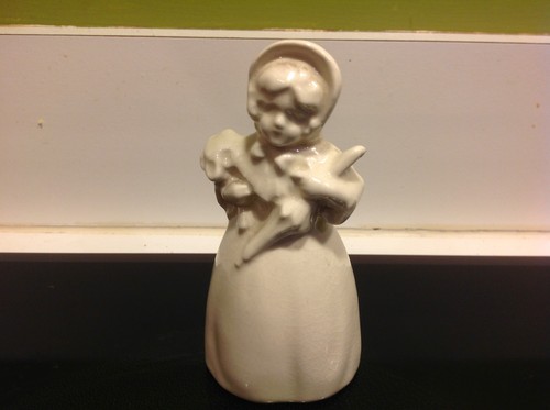Antique figural porcelain bell - antique,