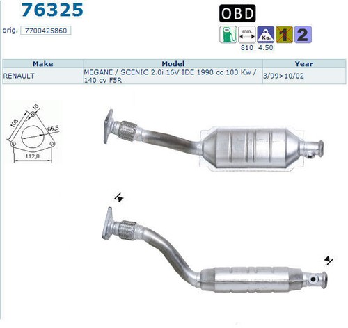 Pot catalytique renault - pot, laguna
