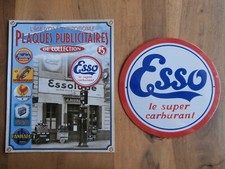 PLAQUE METAL PUBLICITAIRE / ESSO / + Fascicule + Dessin T.D.
