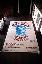 CORSAIR TRAVEL NY CITY A French Shelter Vintage Tourism Poster Original 2020's