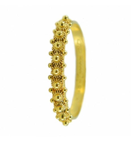 Bague artisanale jaune - bague, or