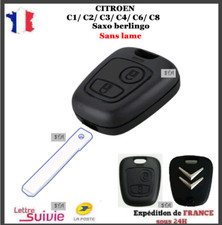 COQUE CLE PLIP CLE TELECOMMANDE COMPATIBLE CITROEN C1 C2 C3 C4 C5 C8 SANS LAME 