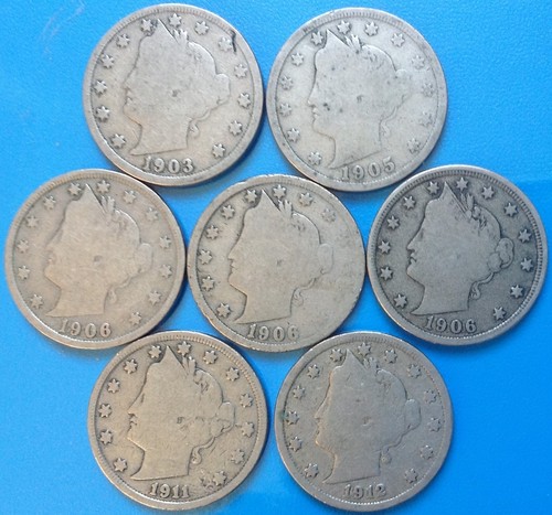 Liberty nickel lot 7 - liberty,