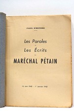 PÉTAIN LES PAROLES ET LES