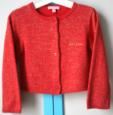 2Ans  fille   CARDIGAN tricot  fin ( 10% soie)    ESCADA     rouge et doré