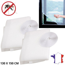 X2 Moustiquaire Fenêtre Toile Anti Moustique Maille Transparent Filet Facile à P